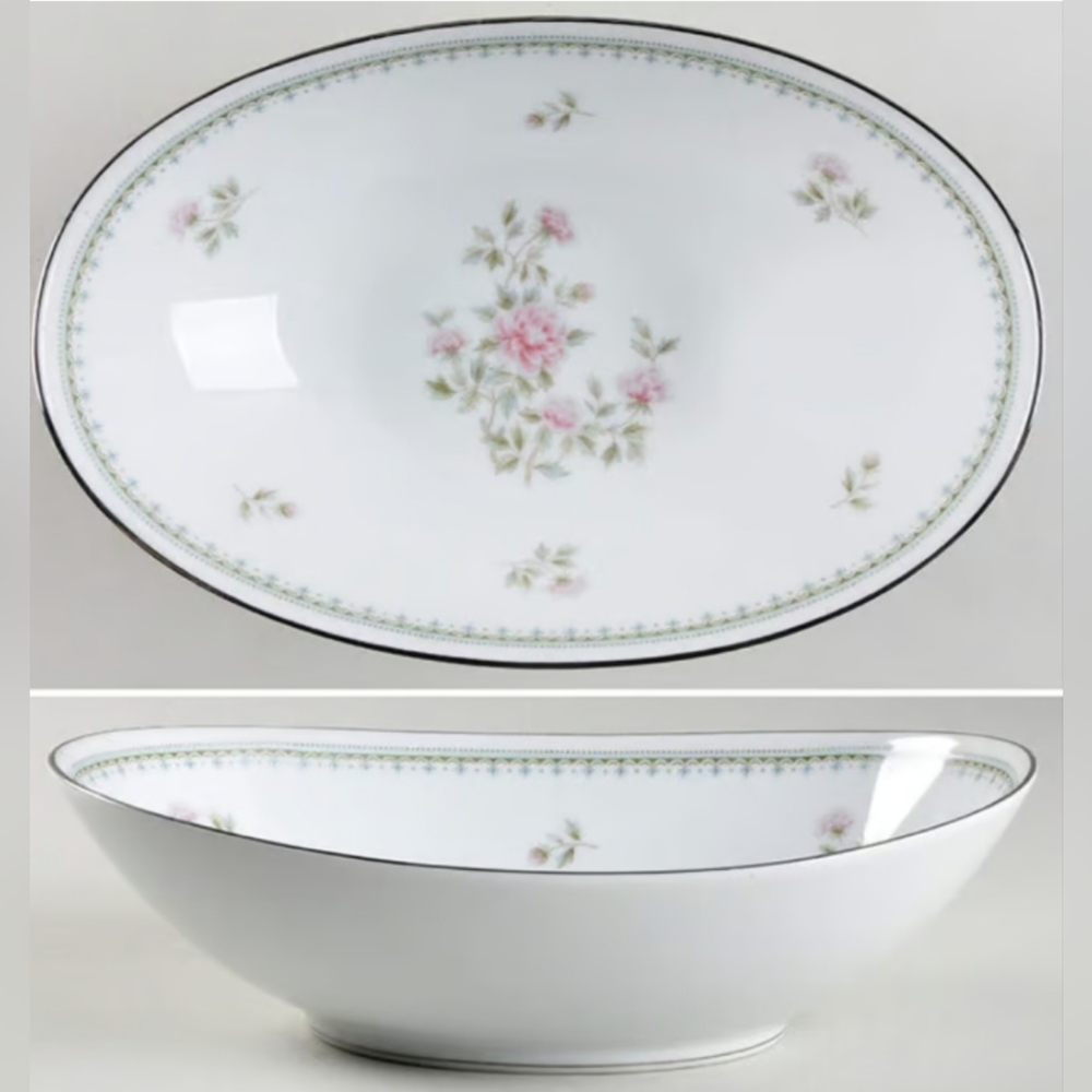 Noritake China Oval  Vegetable Serving Bowl in the Jardine Pattern #6208